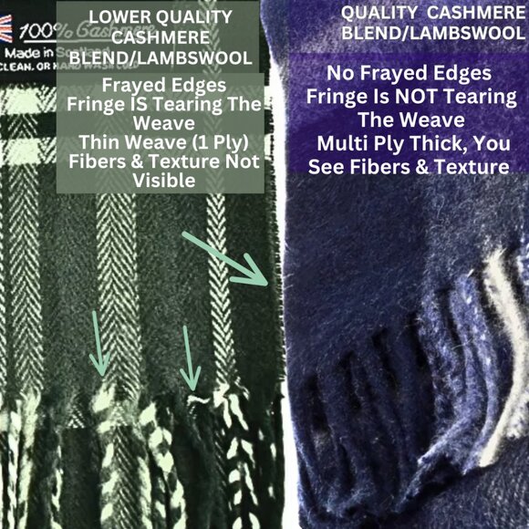 100% Lambswool Scarf Hypoallergenic SCOTTISH IMPORT THINK SOFT WARM TARTAN NWT - Picture 5 of 5